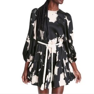 Alexis for Target Long-sleeve Rope Belt Tiered Dress